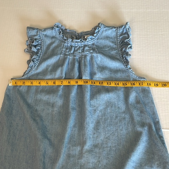 Old Navy Jean ruffle sleeve tank shirt women’s size Small - Picture 10 of 12